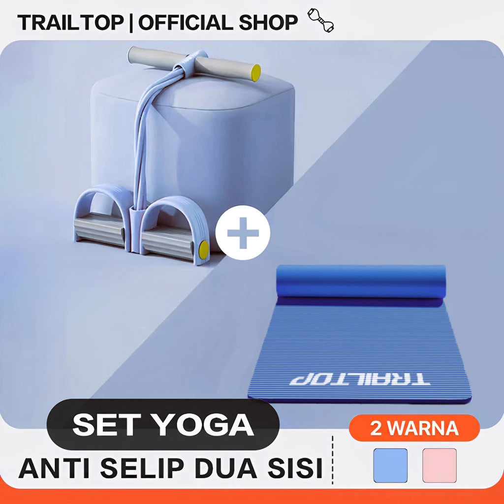 TrailTop Matras Olahraga Dan Tummy Trimer Fitnes Set Isi 2PCS
