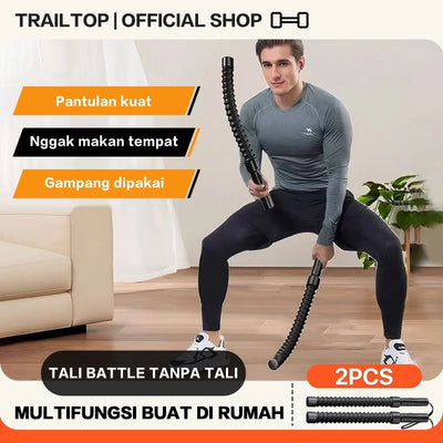 TRAILTOP Battle Rope Alat Fitness Multifungsi Tanpa Tali Cocok Untuk Latihan Fisik Di Rumah