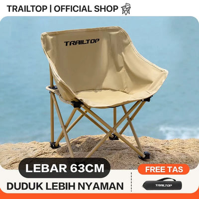 TrailTop Kursi Lipat Outdoor Kursi Camping Bulat Tahan Air Tahan Aus Dan Tahan Sobek Beban 150kg