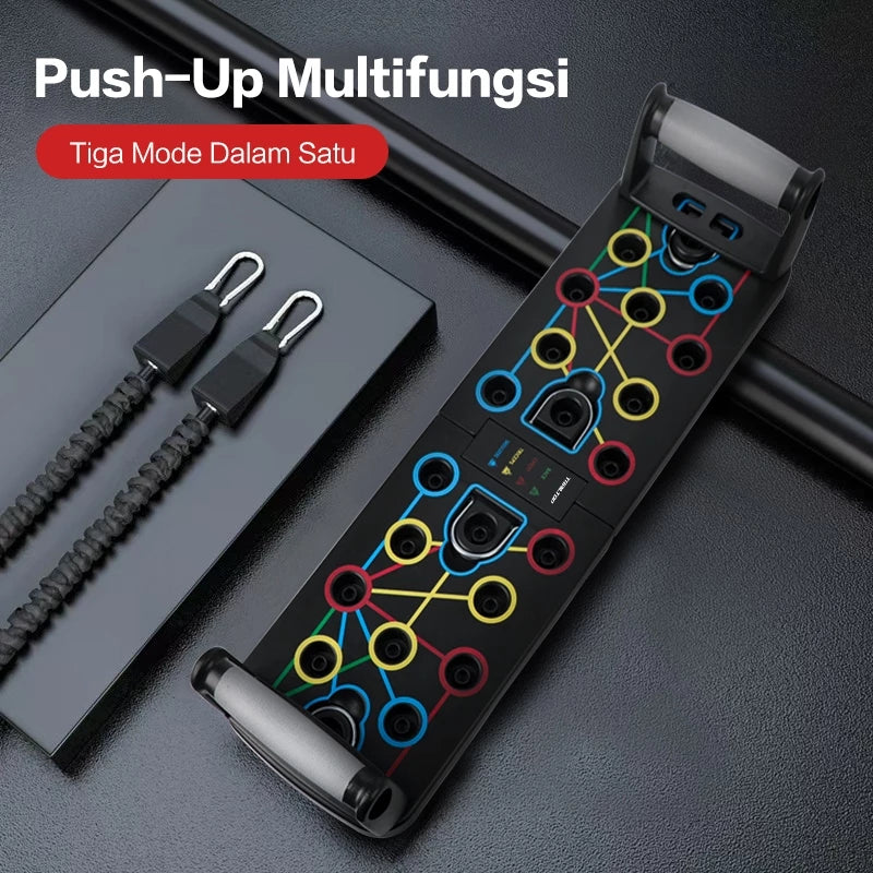 TrailTop Push Up Board 3 in 1 Alat Olahraga Di Rumah Multifungsi Resistance Band Dan Alat Push Up