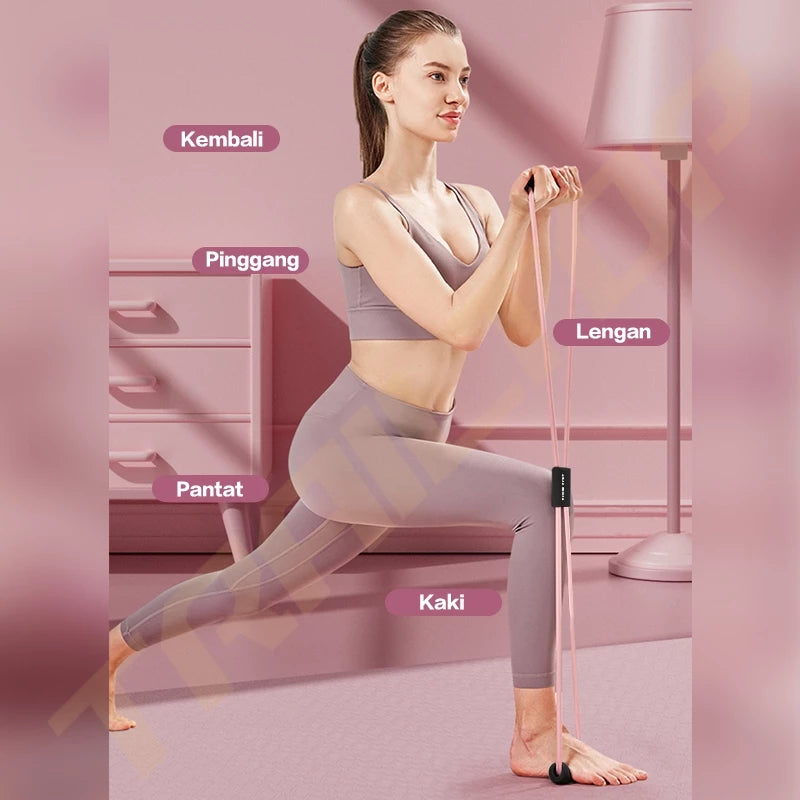 Trailtop Tali Stretching Karet Gym Alat Olahraga Di Yoga Resistance Band Alat Gym Di Rumah