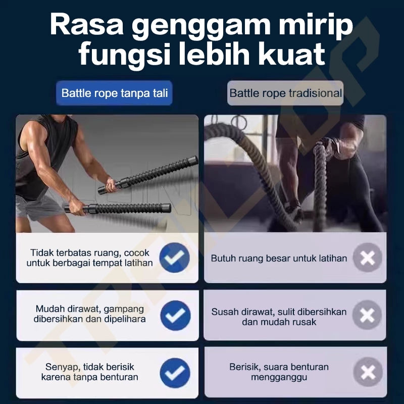 TRAILTOP Battle Rope Alat Fitness Multifungsi Tanpa Tali Cocok Untuk Latihan Fisik Di Rumah