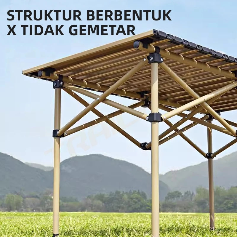 TrailTop Meja Kursi Lipat 0utdoor 1 Set Meja Lipat Outdoor Dan Kursi Lipat Serbaguna