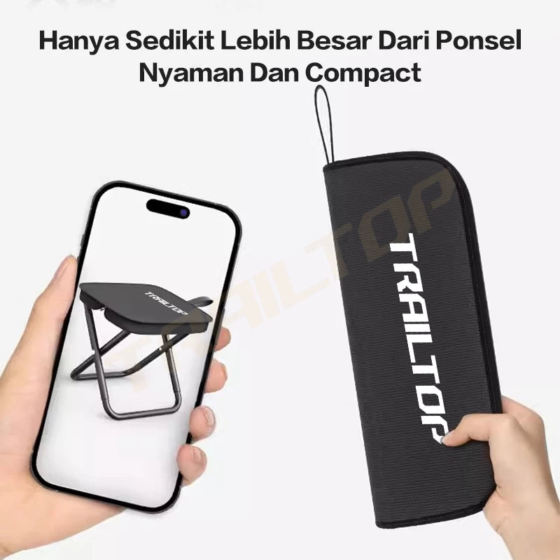 TrailTop Kursi Lipat Kecil Dan Portable Kursi Lipat Outdoor Kursi Lipat Mini Bangku Lipat Beban 120kg