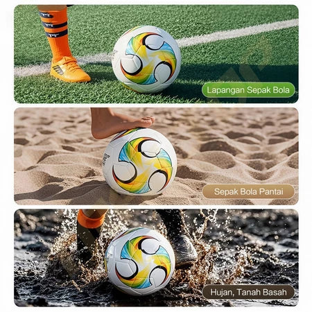 TrailTop Bola Sepak Bola Latihan PVC Tahan Lama Untuk Lapangan Rumput & Futsal Bola Sepak Anak