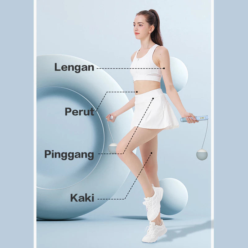 Trailtop 2in1 Lompat Tali PVC Skipping Rope Dan Bola Gravitasi Paket Alat Olahraga Fitnes