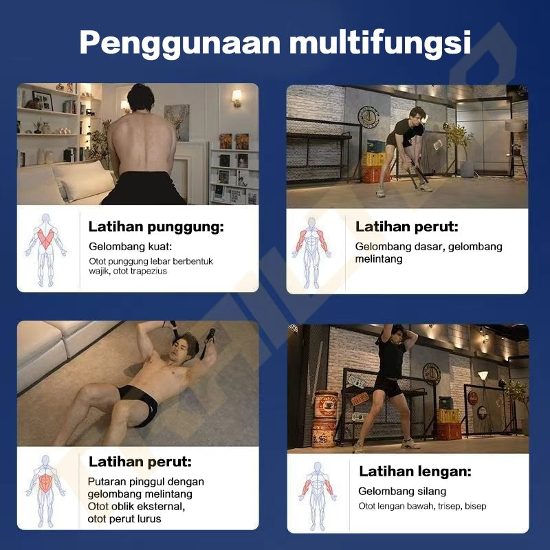 TRAILTOP Battle Rope Alat Fitness Multifungsi Tanpa Tali Cocok Untuk Latihan Fisik Di Rumah