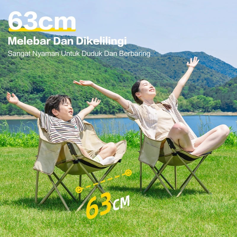 TrailTop Kursi Lipat Outdoor Kursi Camping Bulat Tahan Air Tahan Aus Dan Tahan Sobek Beban 150kg