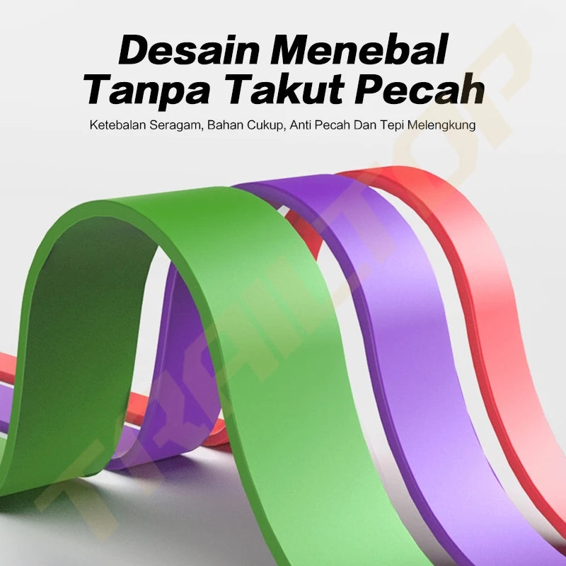 TrailTop Resistance Bands Alat Fitness Olahraga Gym Alat Yoga Fitness 4 Warna