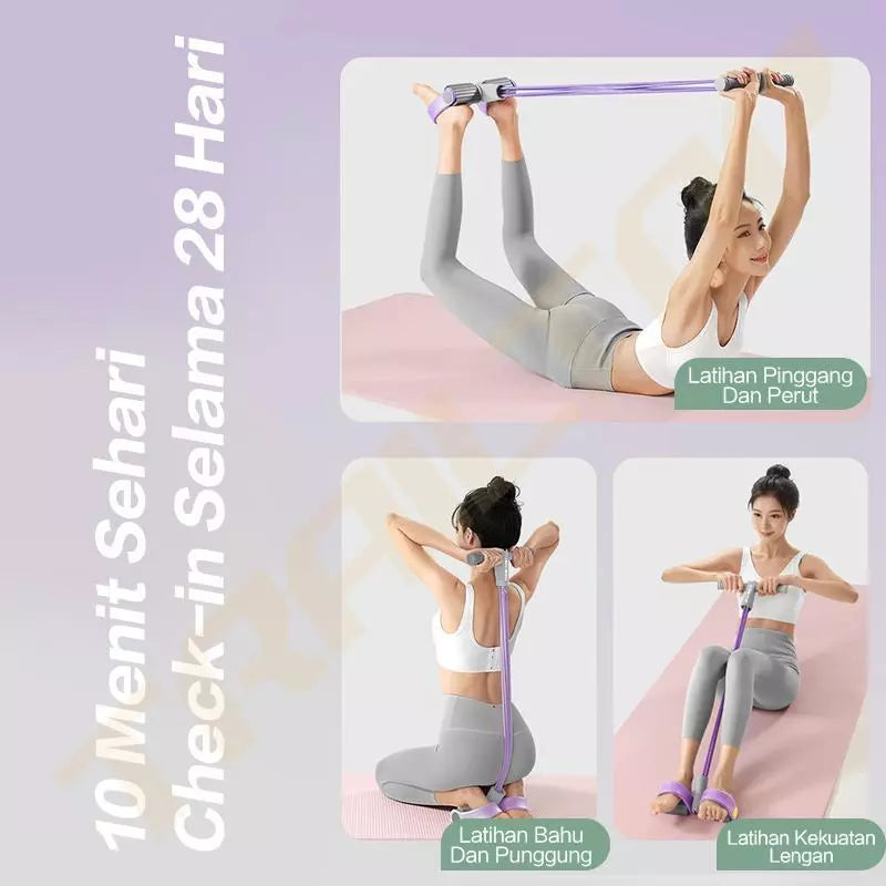 TrailTop Tummy Trimer Fitnes Alat Olahraga Pengecil Perut Tummy Trimmer Di Rumah 6 Tali