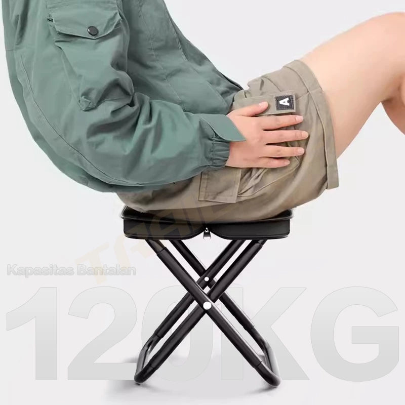 TrailTop Kursi Lipat Kecil Dan Portable Kursi Lipat Outdoor Kursi Lipat Mini Bangku Lipat Beban 120kg