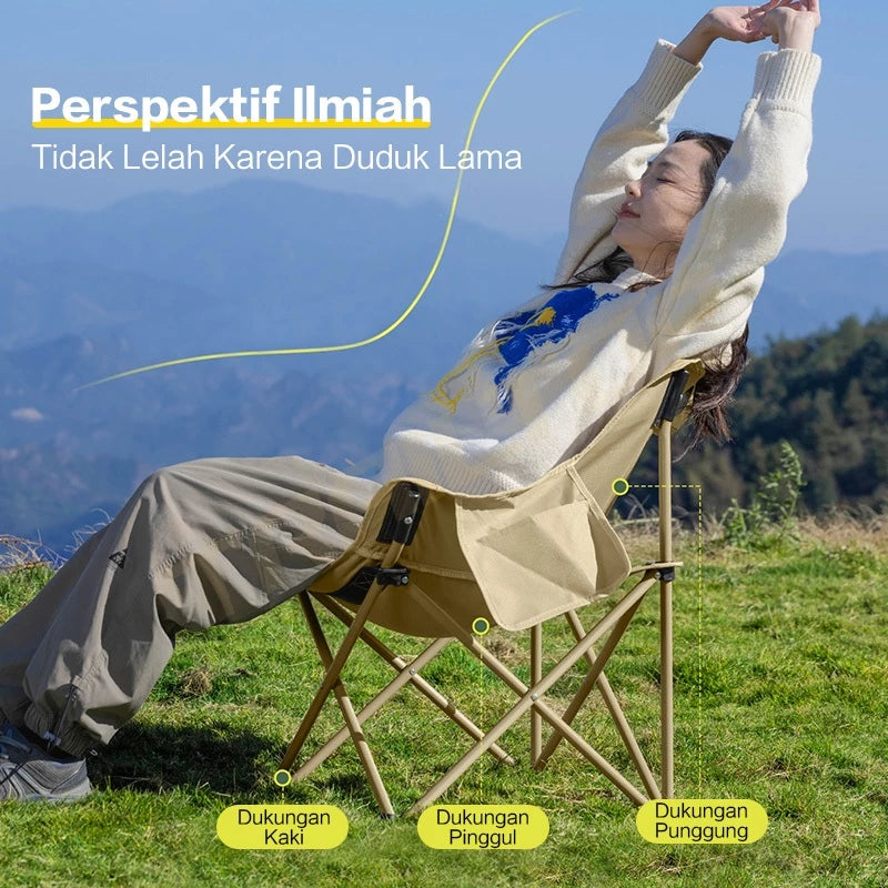 TrailTop Kursi Lipat Outdoor Kursi Camping Bulat Tahan Air Tahan Aus Dan Tahan Sobek Beban 150kg