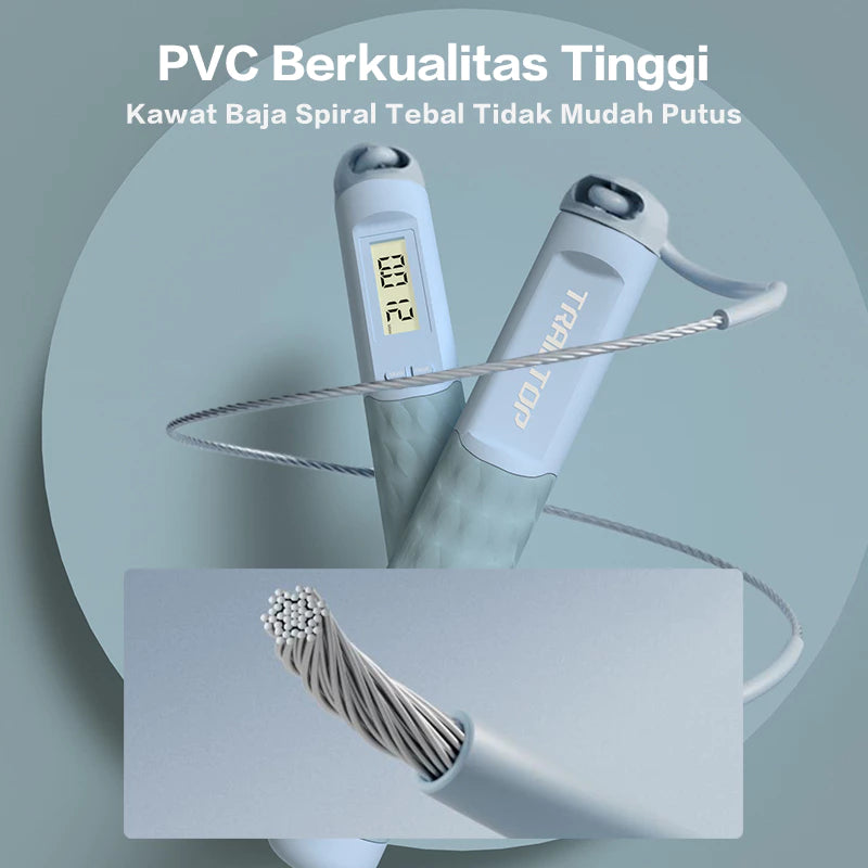 Trailtop 2in1 Lompat Tali PVC Skipping Rope Dan Bola Gravitasi Paket Alat Olahraga Fitnes