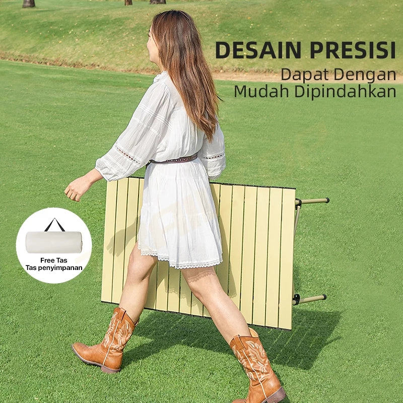 TrailTop Meja Camping Lipat Tebal Dan Tahan Aus Meja Lipat Outdoor Kuat Menahan Beban 150kg