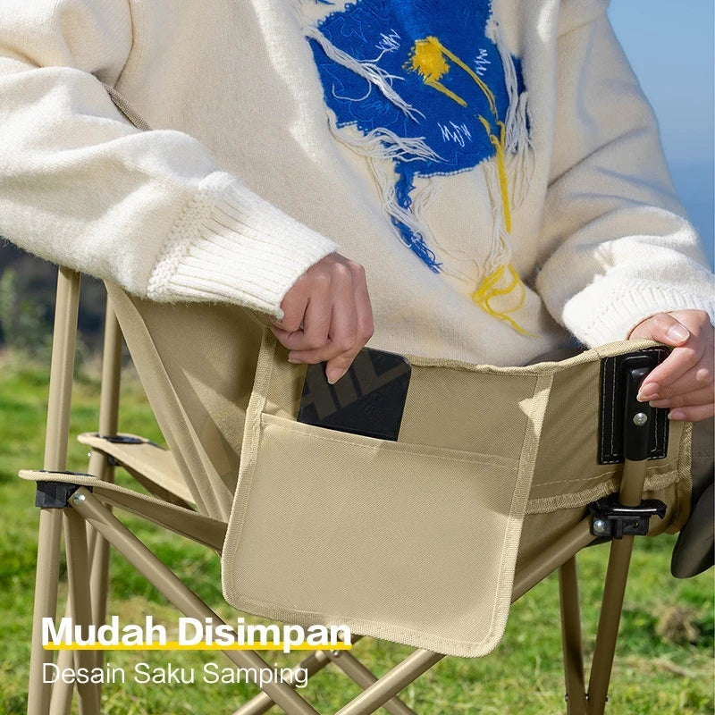TrailTop Kursi Lipat Outdoor Kursi Camping Bulat Tahan Air Tahan Aus Dan Tahan Sobek Beban 150kg