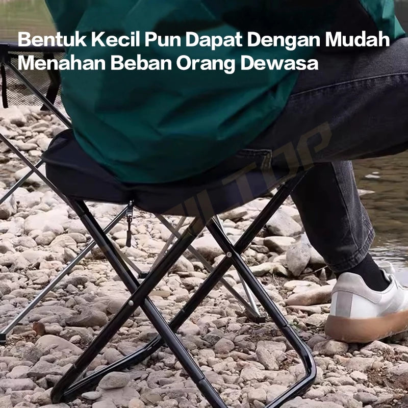 TrailTop Kursi Lipat Kecil Dan Portable Kursi Lipat Outdoor Kursi Lipat Mini Bangku Lipat Beban 120kg