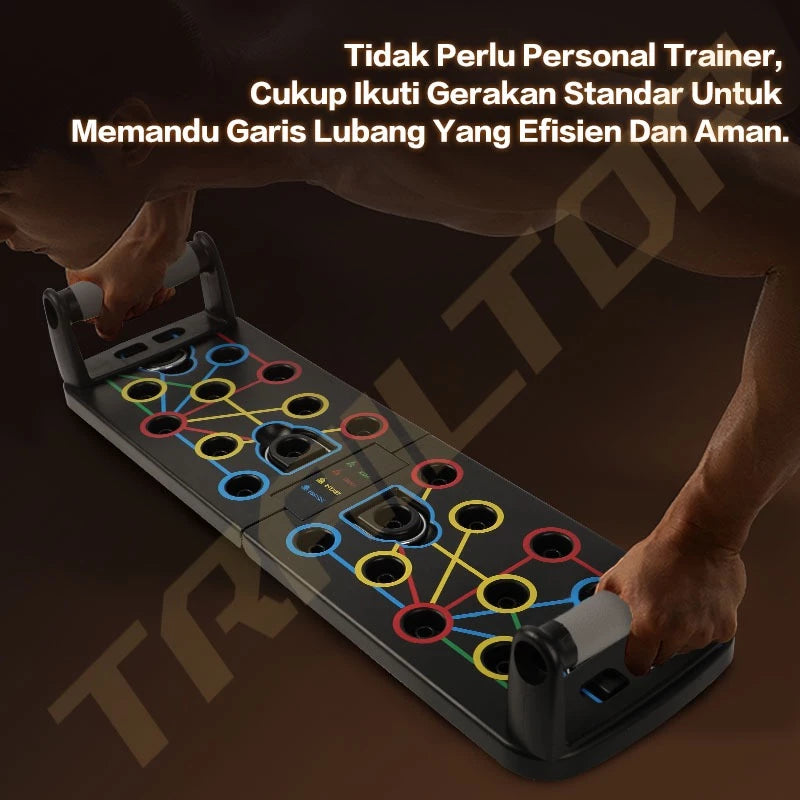 TrailTop Push Up Board 3 in 1 Alat Olahraga Di Rumah Multifungsi Resistance Band Dan Alat Push Up