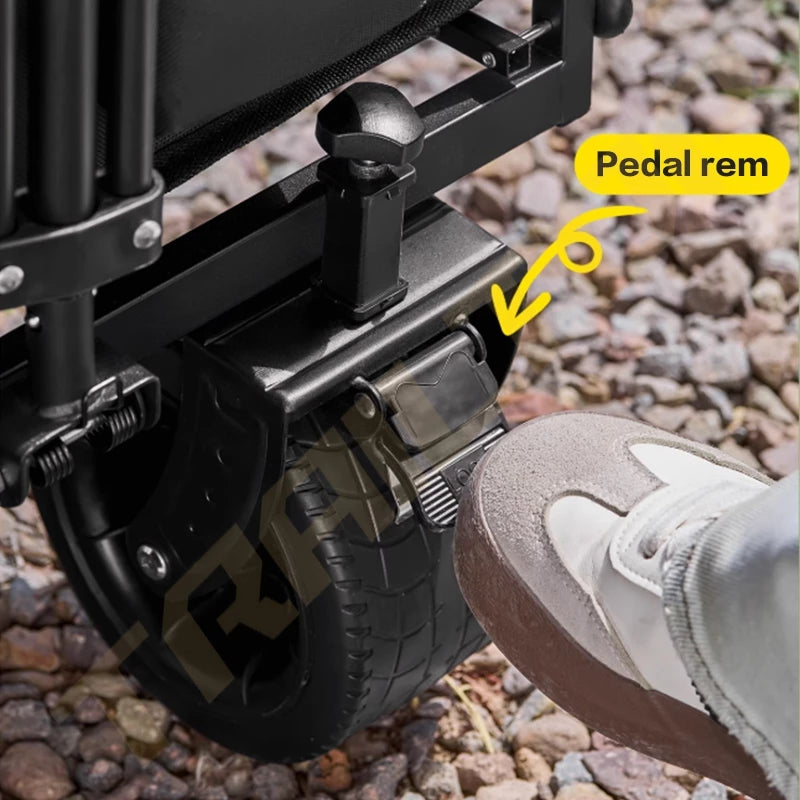 TrailTop Kereta Camping Outdoor Portable Muat Luas Anti Air Ringan Untuk Golf Piknik Angkut Barang