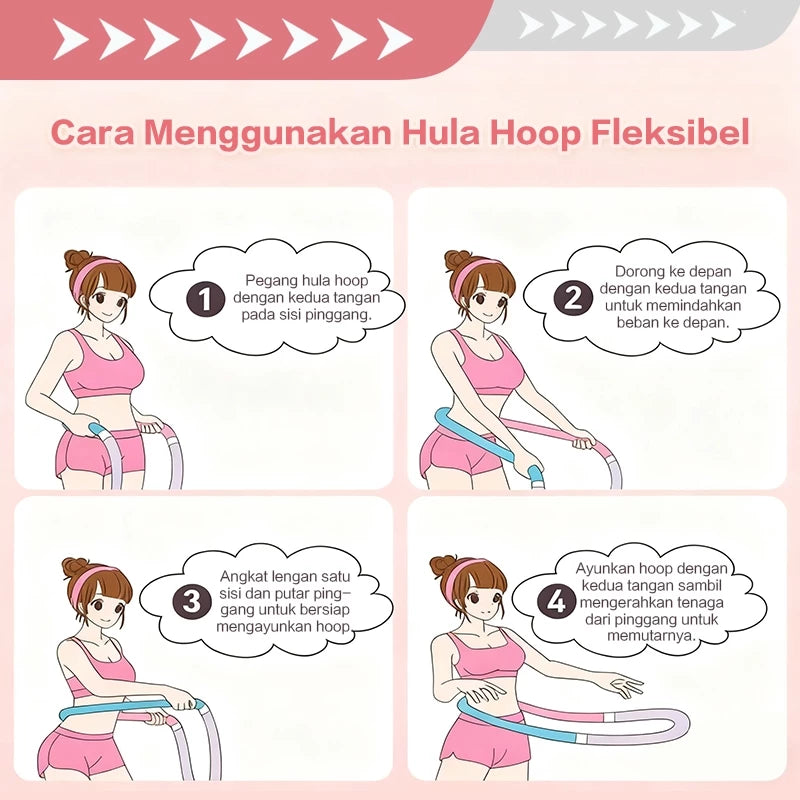TrailTop Hula Hoop Lipat Bakar Lemak Diet Cepat Mengecilkan Perut Dan Pinggul Olahraga Di Rumah