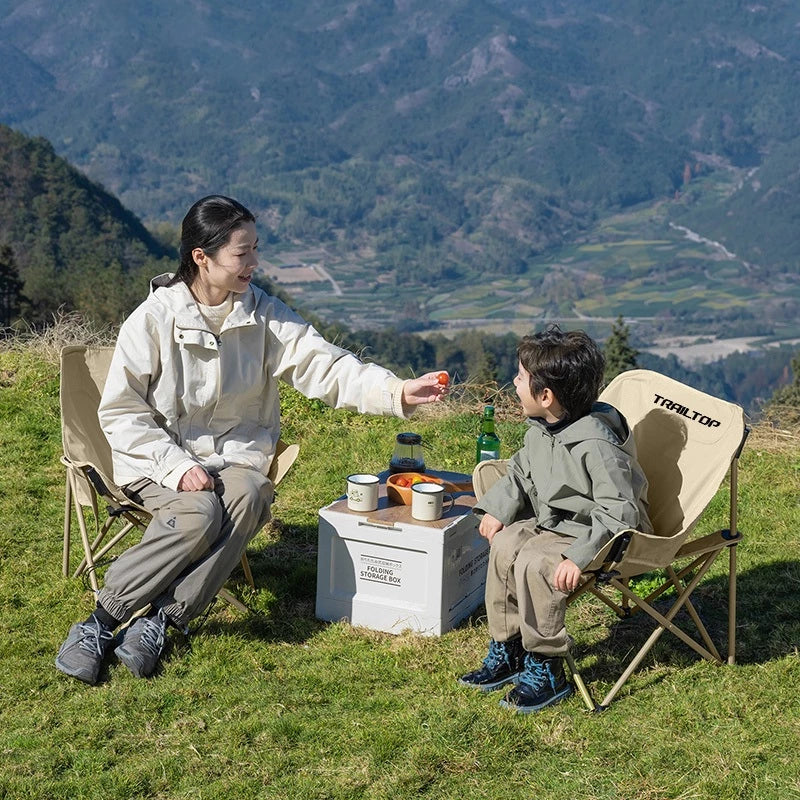 TrailTop Kursi Lipat Outdoor Kursi Camping Bulat Tahan Air Tahan Aus Dan Tahan Sobek Beban 150kg