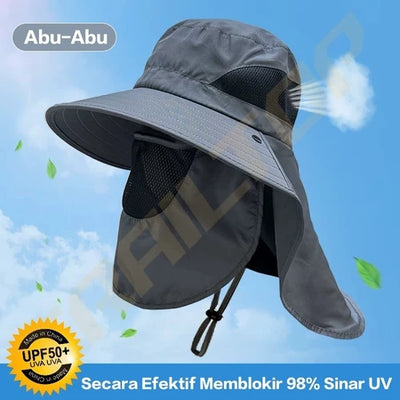 TrailTop Topi Gunung Topi Visor Lipat Pinggiran Lebar Anti UV Topi Mancing Bernapas