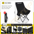 TrailTop Kursi Lipat Outdoor Sandaran Tinggi Dengan Kepala Busa Tebal Kursi Lipat Camping Beban 150kg