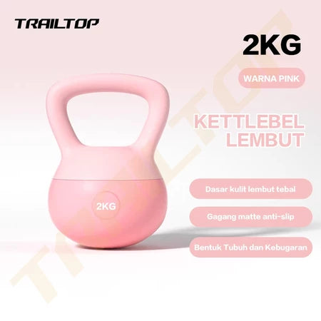 TrailTop Kettlebell Peralatan Kebugaran Rumah Awesome Kettlebell Lunak 2/4/6KGLembut Dumbbell Wanita