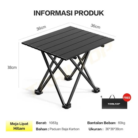 TrailTop Kursi Lipat Outdoor Kursi Camping Bulat Tahan Air Tahan Aus Dan Tahan Sobek Beban 150kg
