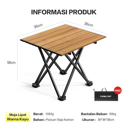 TrailTop Kursi Lipat Outdoor Kursi Camping Bulat Tahan Air Tahan Aus Dan Tahan Sobek Beban 150kg