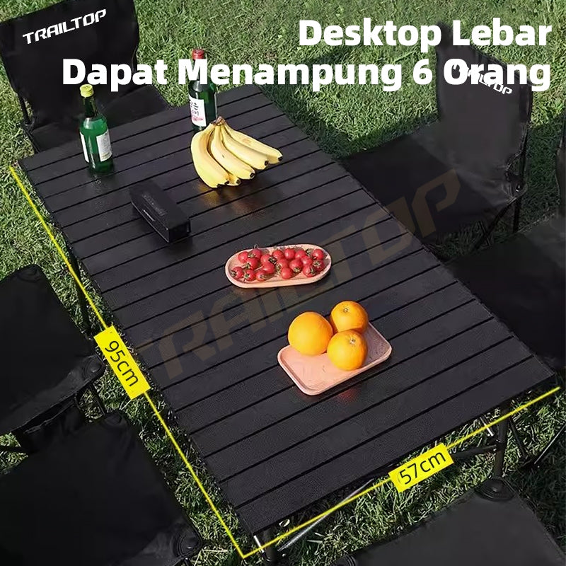 TrailTop Meja Kursi Lipat Outdoor 1 Set Meja Lipat Outdoor Dan Kursi Lipat Portable