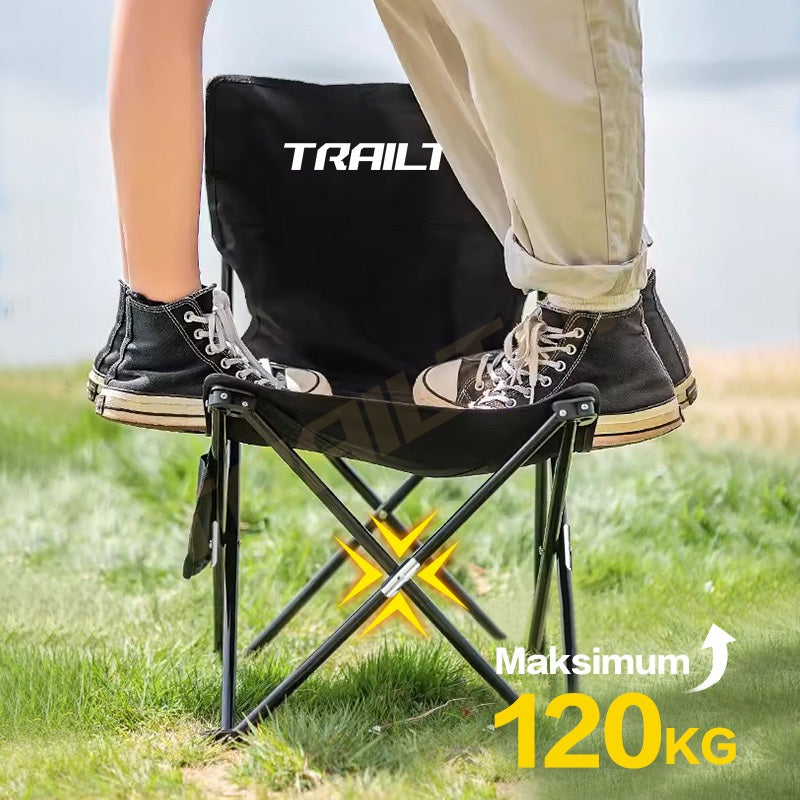TrailTop Kursi Lipat Outdoor Serbaguna Kursi Lipat Camping Tebal Dan Tahan Aus Kursi Kemping Lipat Dan Meja Penahan Beban 120kg