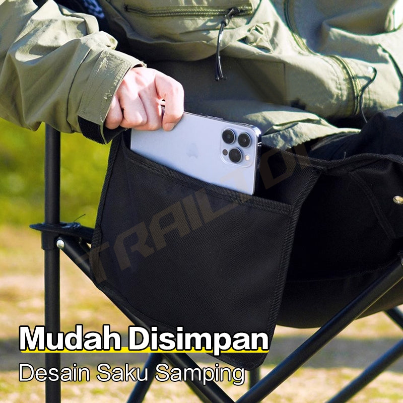 TrailTop Kursi Lipat Outdoor Portable Kuat Dan Tahan Lama Kursi Lipat Camping Santai Beban 150KG