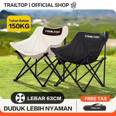 TrailTop Kursi Lipat Outdoor Portable Kuat Dan Tahan Lama Kursi Lipat Camping Santai Beban 150KG