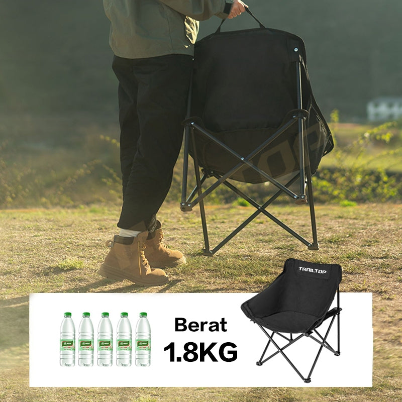 TrailTop Kursi Lipat Outdoor Portable Kuat Dan Tahan Lama Kursi Lipat Camping Santai Beban 150KG