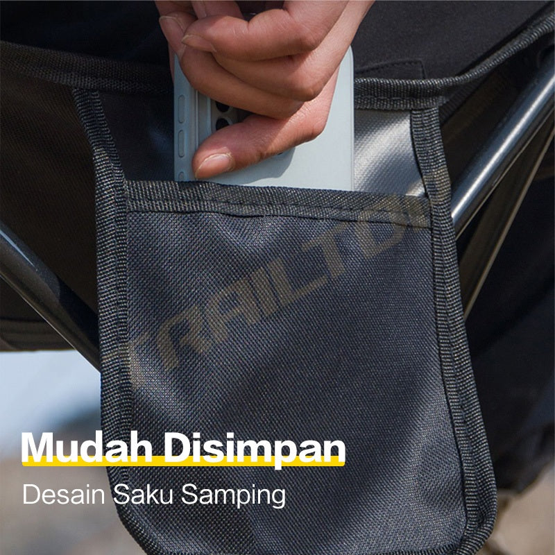 TrailTop Kursi Lipat Outdoor Serbaguna Kursi Lipat Camping Tebal Dan Tahan Aus Kursi Kemping Lipat Dan Meja Penahan Beban 120kg
