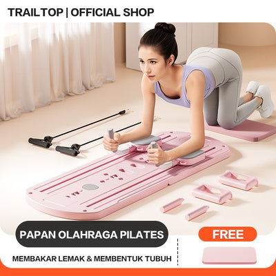 TrailTop Papan Perut Aerobik 5 ln 1 Push Up AB Wheel Roller Plank Trainer Alat Sit Up