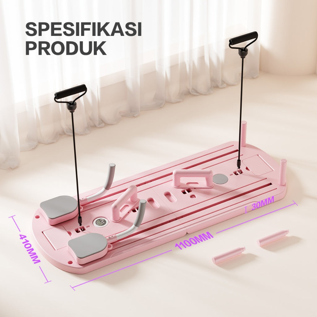 TrailTop Papan Perut Aerobik 5 ln 1 Push Up AB Wheel Roller Plank Trainer Alat Sit Up