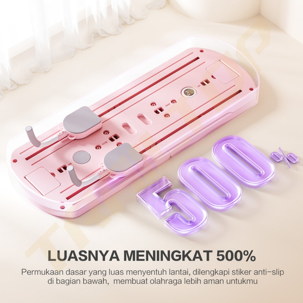 TrailTop Papan Perut Aerobik 5 ln 1 Push Up AB Wheel Roller Plank Trainer Alat Sit Up