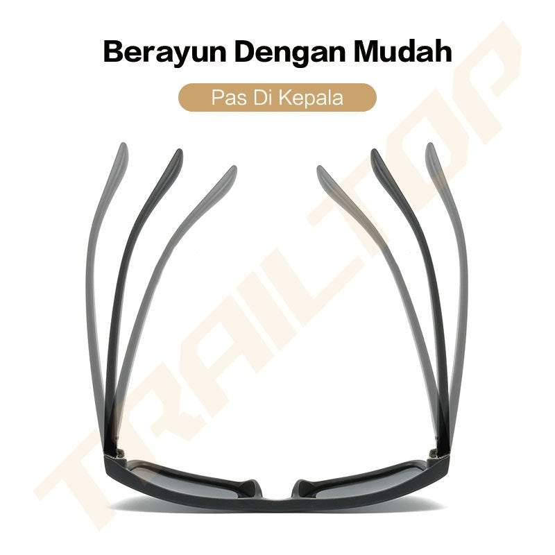 TrailTop Kacamata Hitam Pria Wanita Aviation HD Polarized UV400 Anti Silau Cahaya Matahari