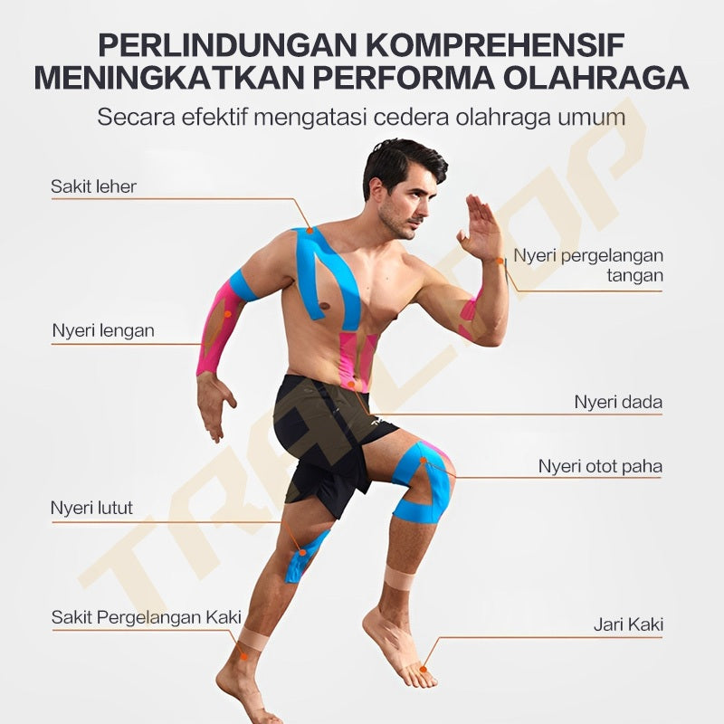 TrailTop Kinesio Tape Original Tapping Kinesiology Olahraga Kinesiology Tape 5cm x 5m