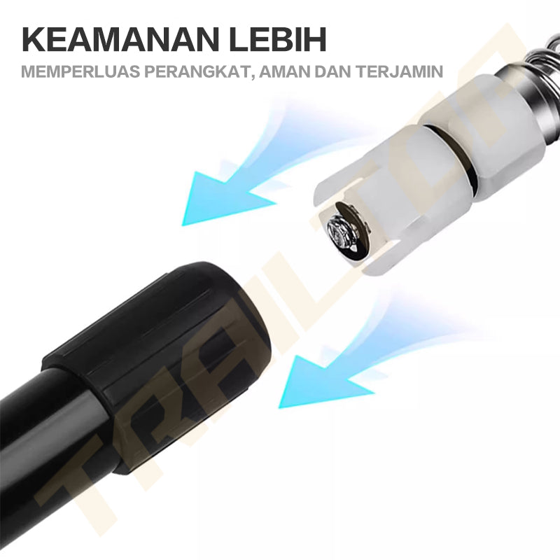 TrailTop Tracking Pole Lipat Tongkat Gunung Trekking Hiking Dapat Diatur Sesuka Hati 65-135cm