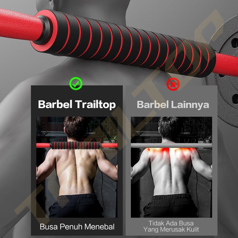 TrailTop  Dumbbell Set 20KG & 40KG Peralatan Fitness Barbel Set Dumbel Berat Bisa Diatur