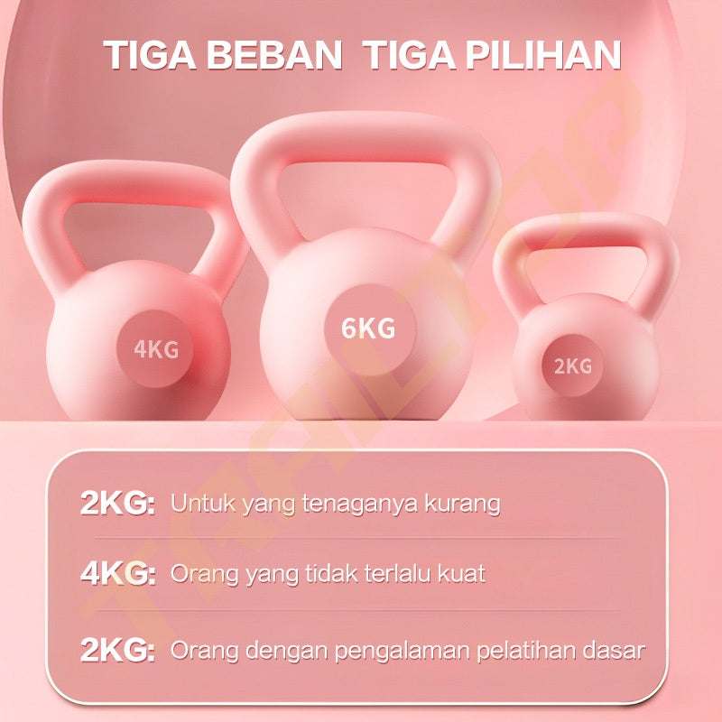 TrailTop Kettlebell Dumbell Barbel 2kg 4Kg 6KG Gym Fitnes Home Workout Olahraga Rumah