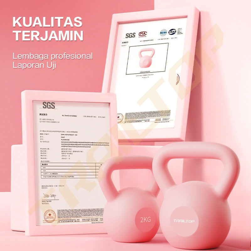 TrailTop Kettlebell Dumbell Barbel 2kg 4Kg 6KG Gym Fitnes Home Workout Olahraga Rumah