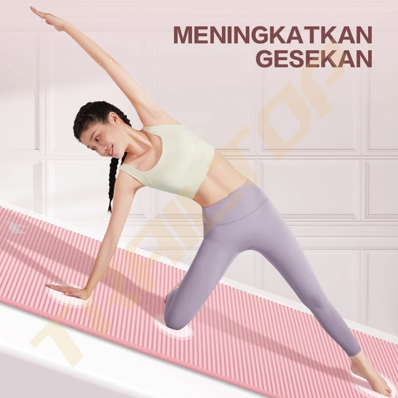 TrailTop Yoga Mat NBR Matras Olahraga With Tas Matras Yoga Anti Slip Karpet Olahraga Tebal 8-10mm