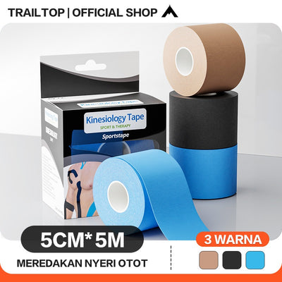 TrailTop Kinesio Tape Original Tapping Kinesiology Olahraga Kinesiology Tape 5cm x 5m
