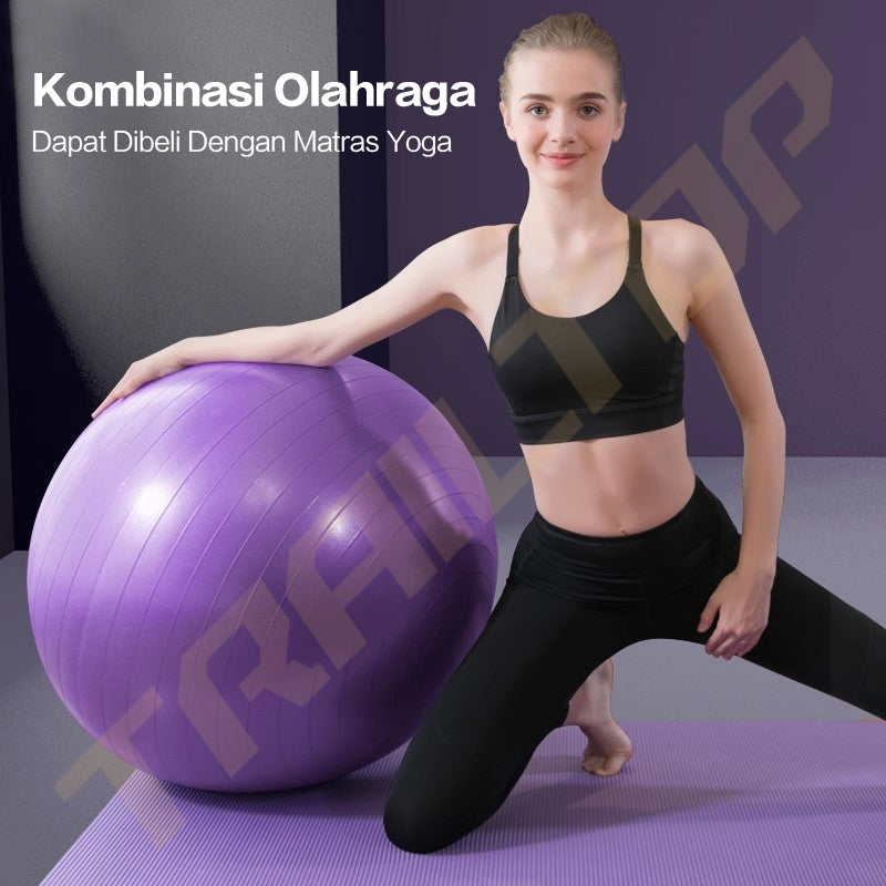 TrailTop Gym Ball Free Pompa Gym Ball Ibu Hamil 65/75cm Bola Yoga Alat Olahraga