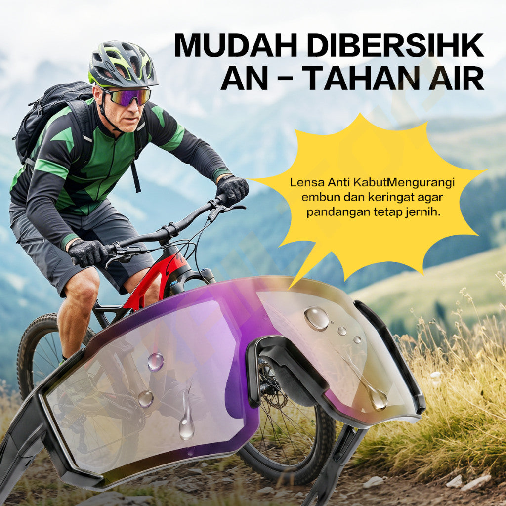 TrailTop Kacamata Sepeda Sport Outdoor Kacamata Hitam Aviation HD Polarized UV400 Anti Silau