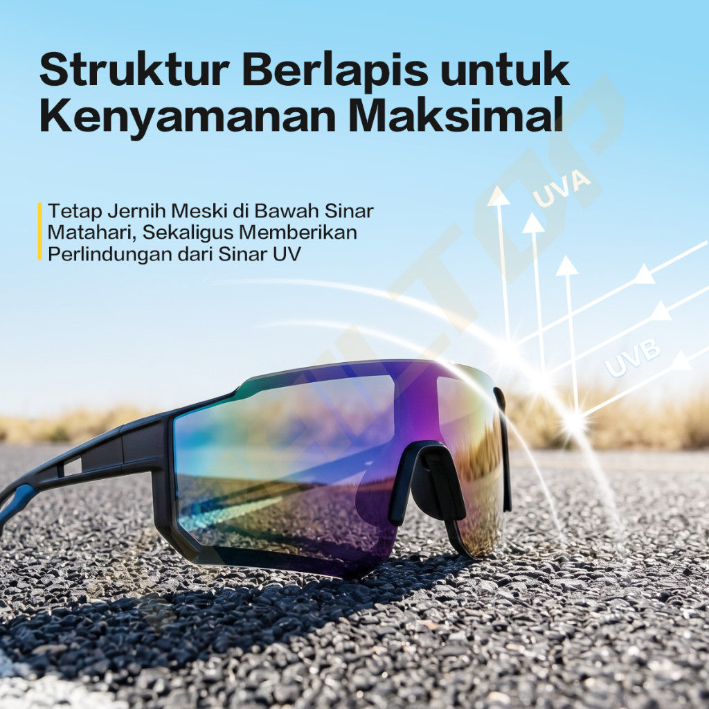TrailTop Kacamata Sepeda Sport Outdoor Kacamata Hitam Aviation HD Polarized UV400 Anti Silau