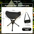 TrailTop Kursi Lipat Camping Putar 360° Portable Kursi Outdoor Pancing Hiking Piknik Tahan 150KG
